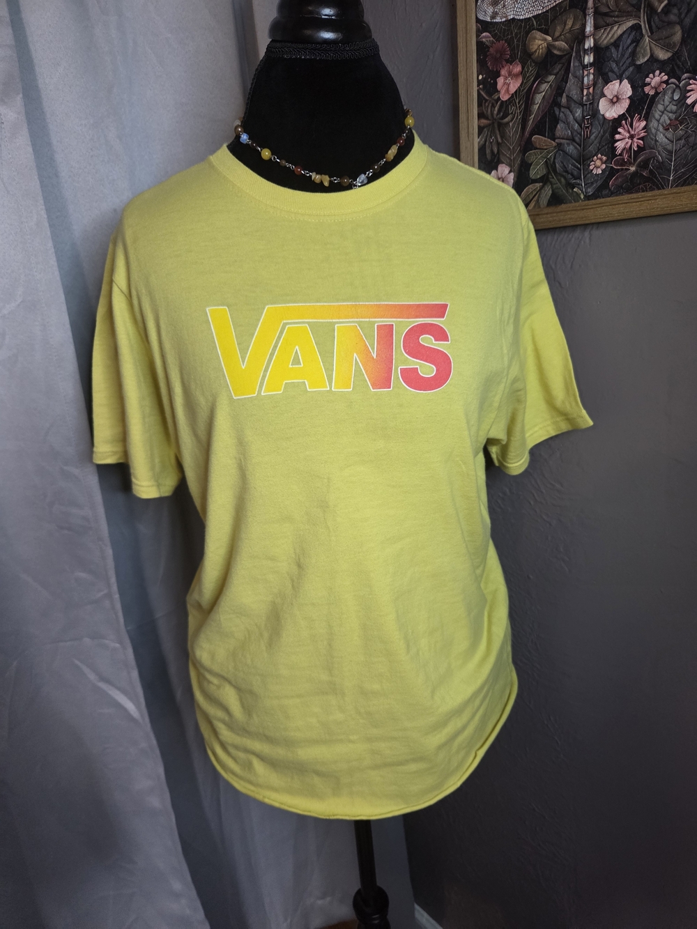 Vans Neon Yellow Logo Tee